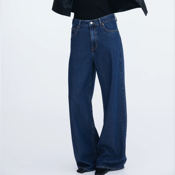 H&M Denim - H&M High Rise Baggy Jeans Size 12 Baggy Relaxed Fit Blue Jeans